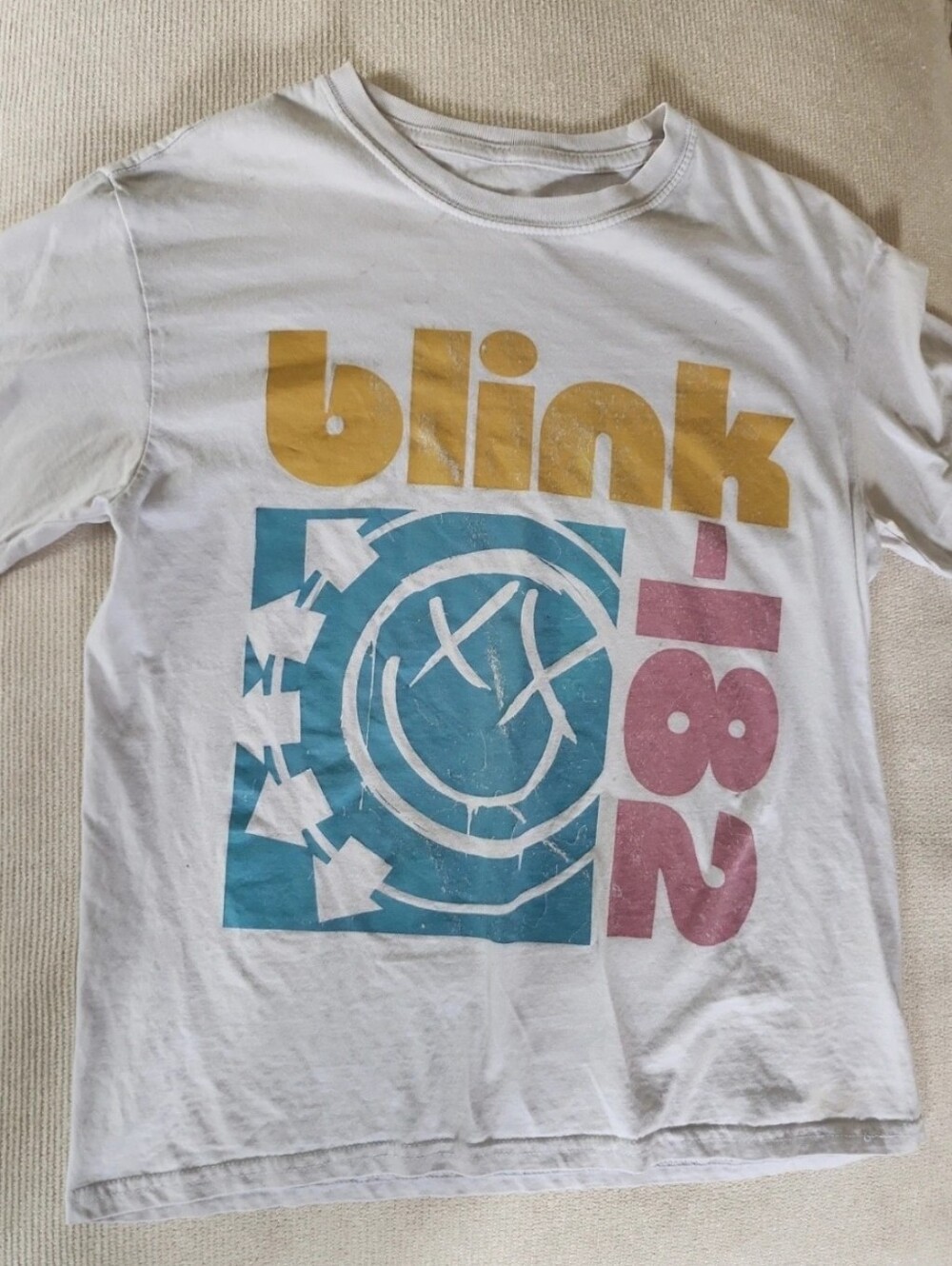 Classic Women’s Short Sleeve Tee in Light Gray by Blink 182